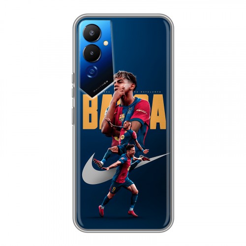Дизайнерский силиконовый чехол для Tecno Pova 4 Барселона Barca Yamal 