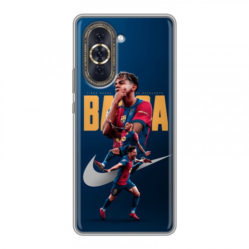 Дизайнерский силиконовый с усиленными углами чехол для Huawei Nova 10 Барселона Barca Yamal 