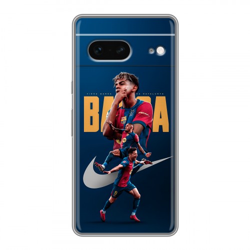 Дизайнерский силиконовый чехол для Google Pixel 7 Барселона Barca Yamal 