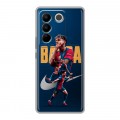Дизайнерский силиконовый с усиленными углами чехол для Vivo V27 Барселона Barca Yamal 