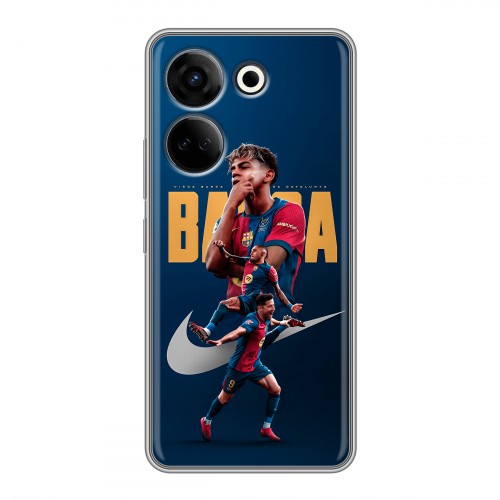 Дизайнерский силиконовый чехол для Tecno Camon 20 Барселона Barca Yamal 
