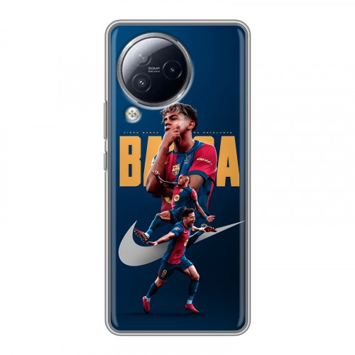 Дизайнерский силиконовый чехол для Xiaomi Civi 3 Барселона Barca Yamal 