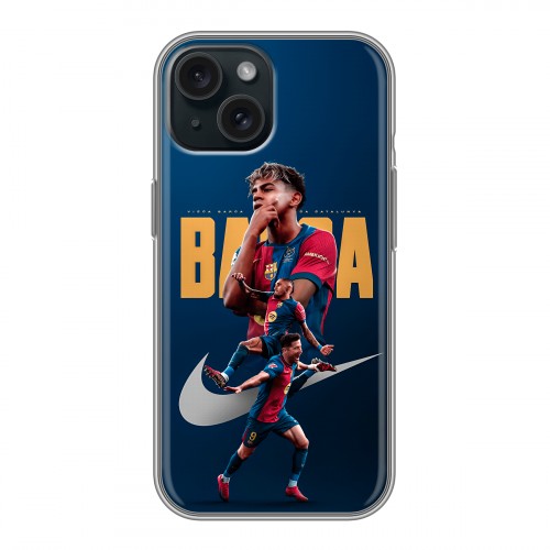 Дизайнерский пластиковый чехол для Iphone 15 Барселона Barca Yamal 