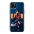 Дизайнерский силиконовый чехол для Iphone 15 Plus Барселона Barca Yamal 