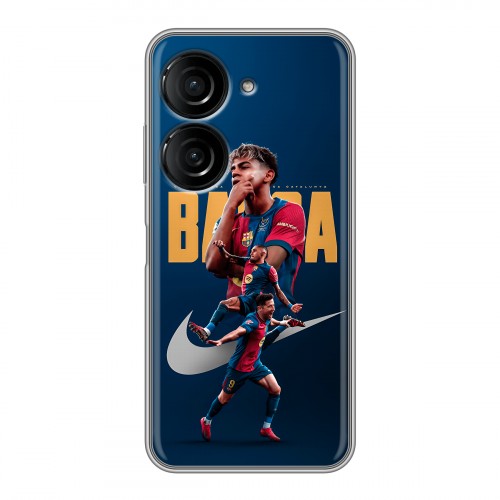 Дизайнерский силиконовый чехол для ASUS ZenFone 9 Барселона Barca Yamal 