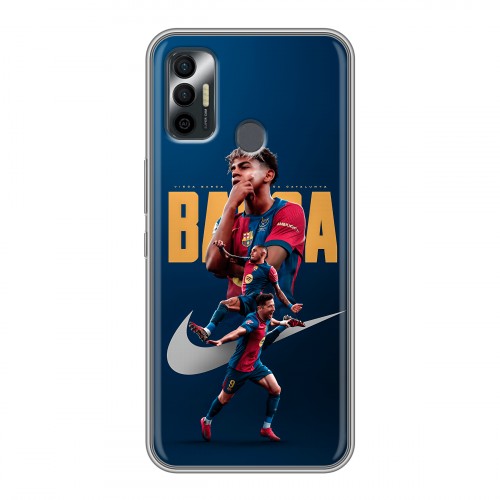Дизайнерский силиконовый чехол для Tecno Spark 7 Барселона Barca Yamal 