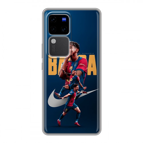 Дизайнерский силиконовый чехол для Vivo V30 Pro Барселона Barca Yamal 