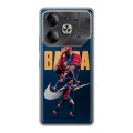 Дизайнерский силиконовый чехол для Tecno Pova 6 Барселона Barca Yamal 