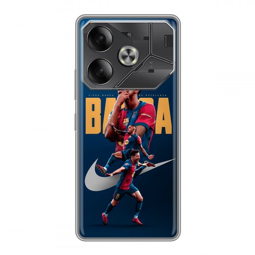 Дизайнерский силиконовый чехол для Tecno Pova 6 Барселона Barca Yamal 