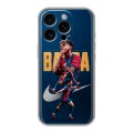 Дизайнерский силиконовый чехол для Iphone 16 Pro Барселона Barca Yamal 