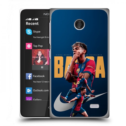 Дизайнерский пластиковый чехол для Nokia X Барселона Barca Yamal 