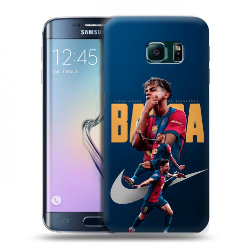 Дизайнерский силиконовый чехол для Samsung Galaxy S6 Edge Барселона Barca Yamal 