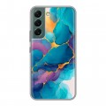 Дизайнерский пластиковый чехол для Samsung Galaxy S22 Мрамор блестки