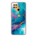 Дизайнерский силиконовый чехол для Xiaomi Redmi 10C Мрамор блестки