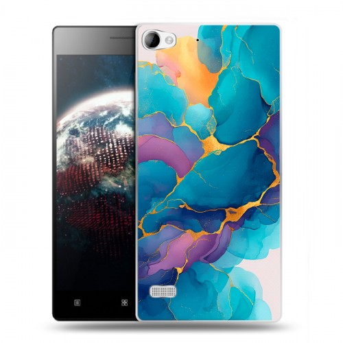 Дизайнерский пластиковый чехол для Lenovo Vibe X2 Мрамор блестки