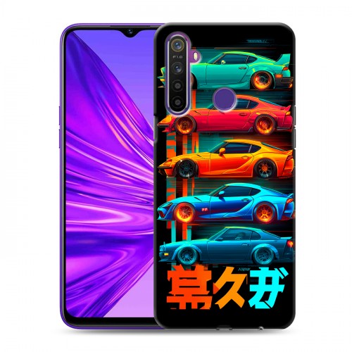 Дизайнерский силиконовый чехол для Realme 5 машины тачки