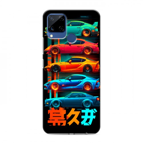 Дизайнерский пластиковый чехол для Realme C15 машины тачки
