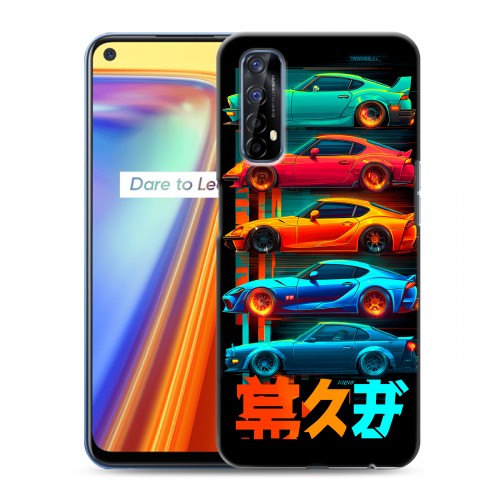 Дизайнерский силиконовый чехол для Realme 7 машины тачки