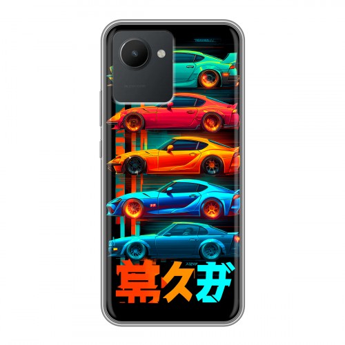 Дизайнерский силиконовый чехол для Realme C30 машины тачки