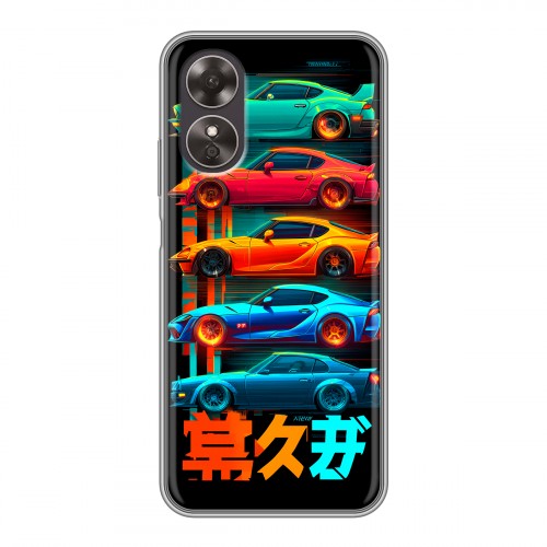 Дизайнерский пластиковый чехол для OPPO A17 машины тачки
