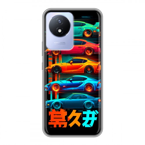 Дизайнерский силиконовый чехол для Vivo Y11 (2023) машины тачки