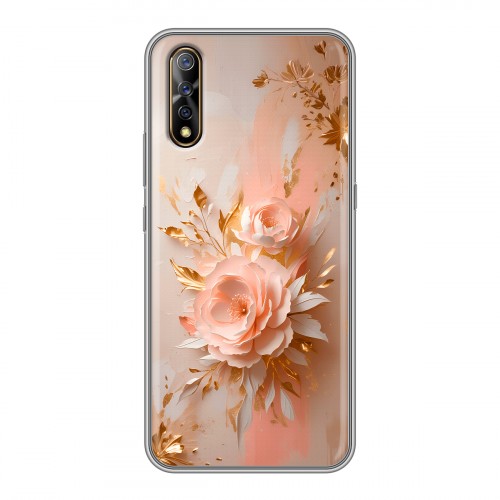 Полупрозрачный дизайнерский силиконовый с усиленными углами чехол для Vivo V17 Neo женский