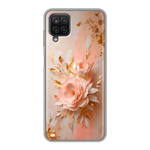 Полупрозрачный дизайнерский пластиковый чехол для Samsung Galaxy A12 женский