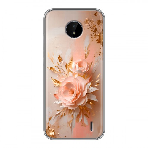 Полупрозрачный дизайнерский пластиковый чехол для Nokia C20 женский