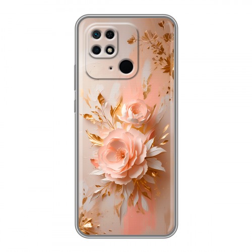 Полупрозрачный дизайнерский пластиковый чехол для Xiaomi Redmi 10C женский