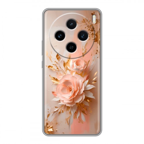 Полупрозрачный дизайнерский силиконовый чехол для Vivo X100 женский