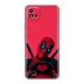 Дизайнерский силиконовый с усиленными углами чехол для Realme C20 Дедпул Deadpool