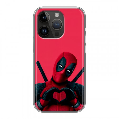 Дизайнерский силиконовый чехол для Iphone 14 Pro Дедпул Deadpool