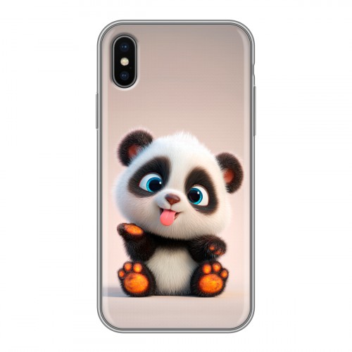 Дизайнерский силиконовый чехол для Iphone x10 милая панда