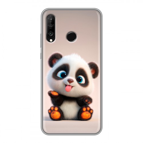 Дизайнерский силиконовый чехол для Huawei P30 Lite милая панда