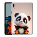 Дизайнерский силиконовый чехол для Samsung Galaxy Tab S7 милая панда
