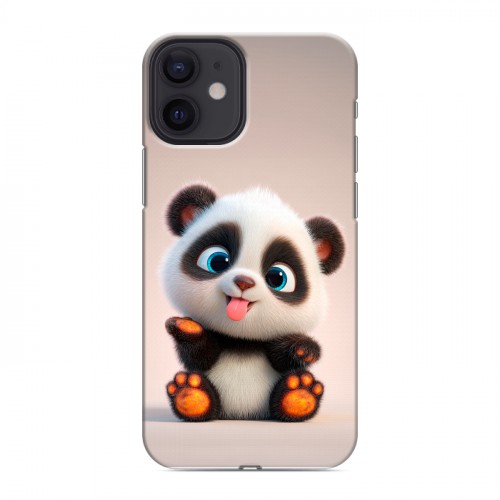 Дизайнерский силиконовый чехол для Iphone 12 Mini милая панда