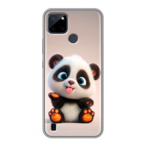 Дизайнерский силиконовый чехол для Realme C21Y милая панда
