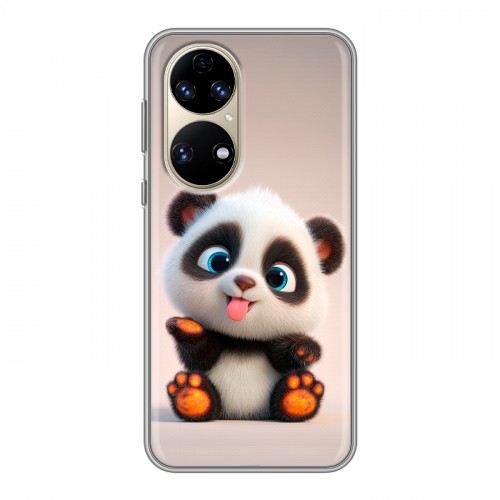 Дизайнерский силиконовый чехол для Huawei P50 Pro милая панда