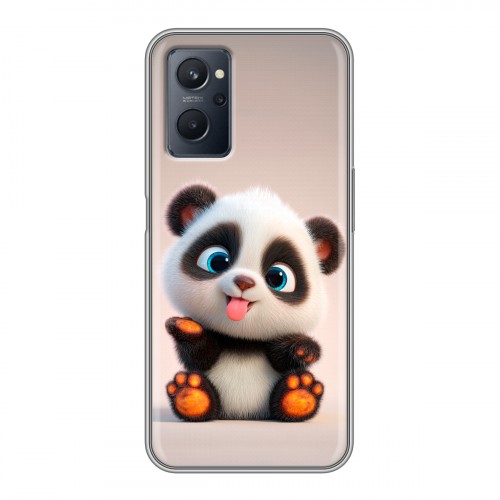 Дизайнерский силиконовый чехол для Realme 9i милая панда