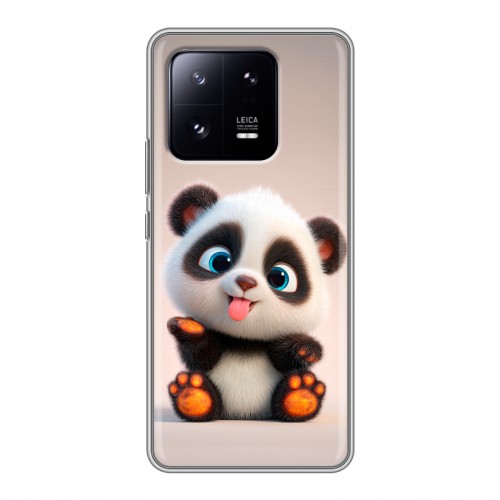 Дизайнерский силиконовый чехол для Xiaomi 13 Pro милая панда