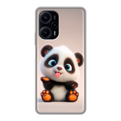 Дизайнерский силиконовый чехол для XIaomi Poco F5 милая панда