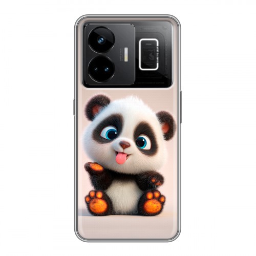 Дизайнерский силиконовый чехол для Realme GT3 милая панда