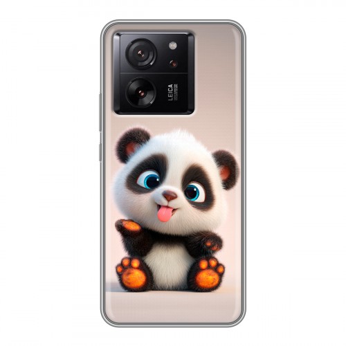 Дизайнерский силиконовый чехол для Xiaomi 13T милая панда