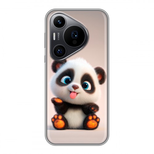 Дизайнерский силиконовый чехол для Huawei Pura 70 Pro милая панда