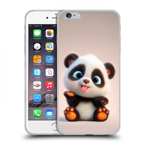 Дизайнерский силиконовый чехол для Iphone 6 Plus/6s Plus милая панда