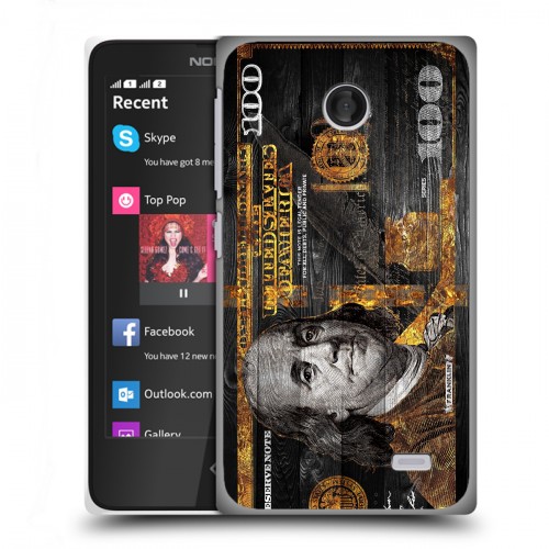 Дизайнерский пластиковый чехол для Nokia X Доллар деньги