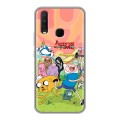 Полупрозрачный дизайнерский силиконовый с усиленными углами чехол для Vivo Y17 Adventure time Время приключений