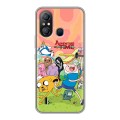 Полупрозрачный дизайнерский силиконовый чехол для Itel A49 Adventure time Время приключений
