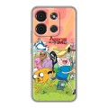Полупрозрачный дизайнерский пластиковый чехол для Itel A60s Adventure time Время приключений