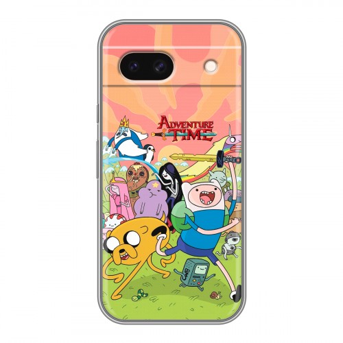 Полупрозрачный дизайнерский пластиковый чехол для Google Pixel 8a Adventure time Время приключений